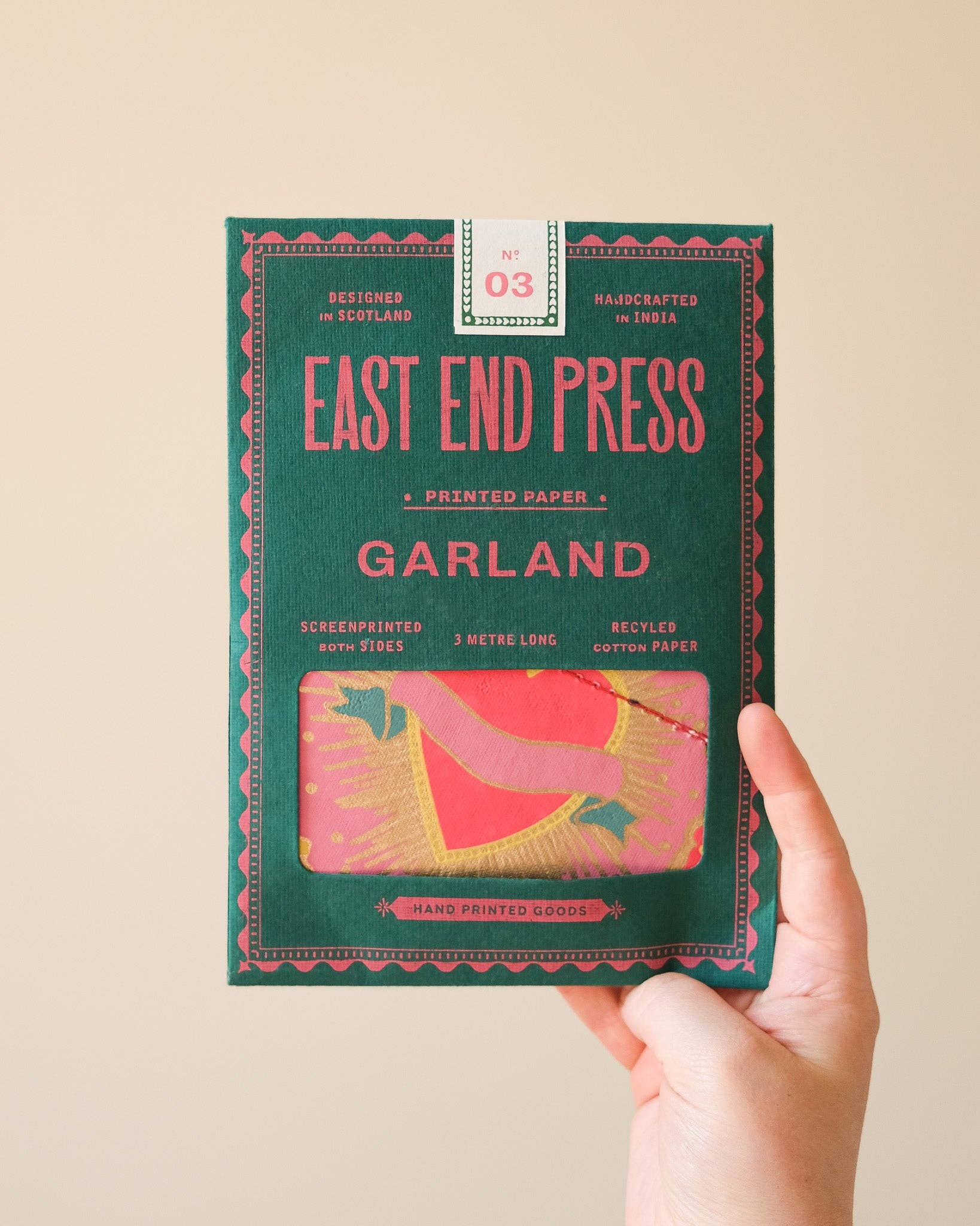 East End Press - Hearts Sewn Garland