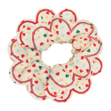 Mimi & Lula - Heart Print Scalloped Scrunchie