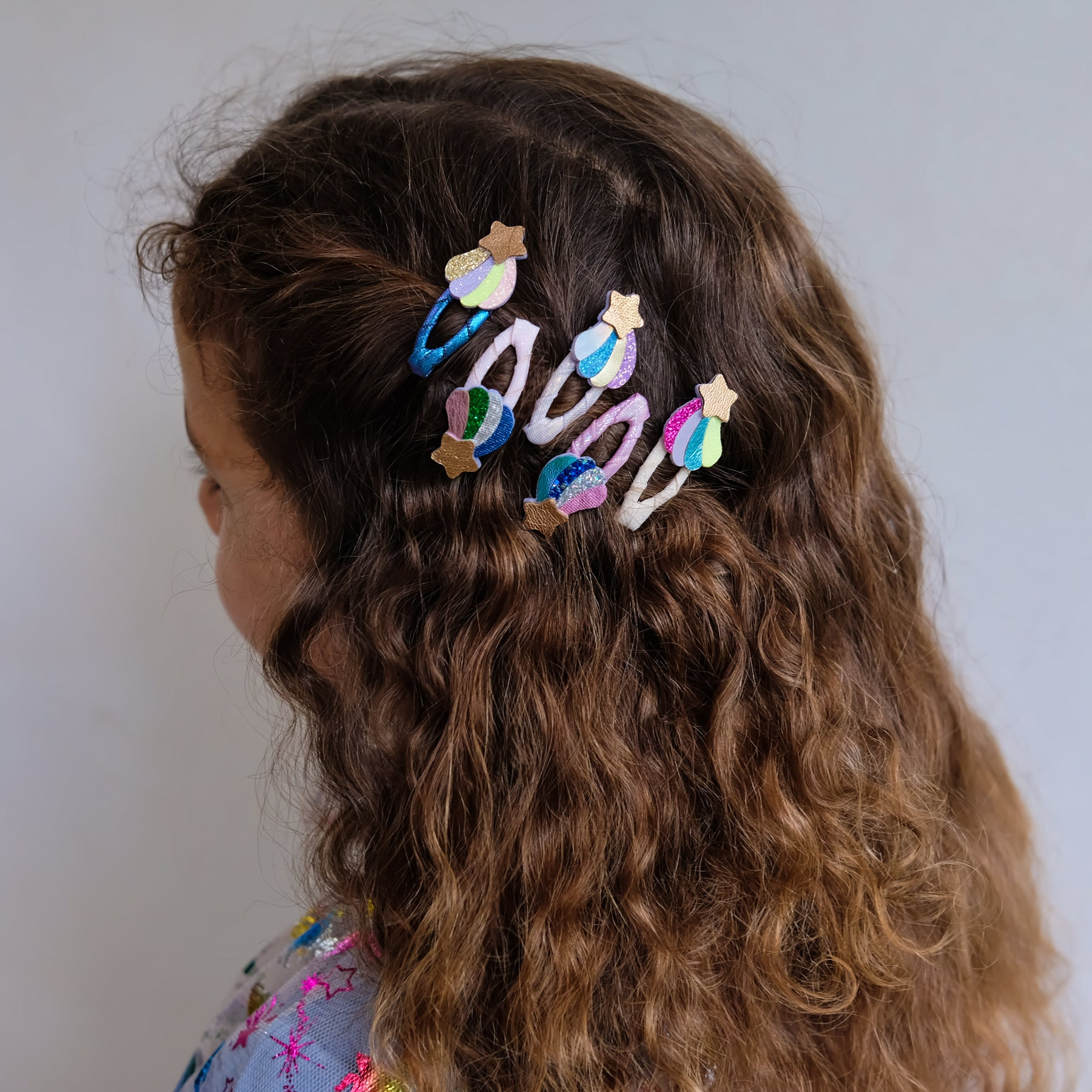Mimi & Lula - Chubby Star Mini Clips Bright Multi