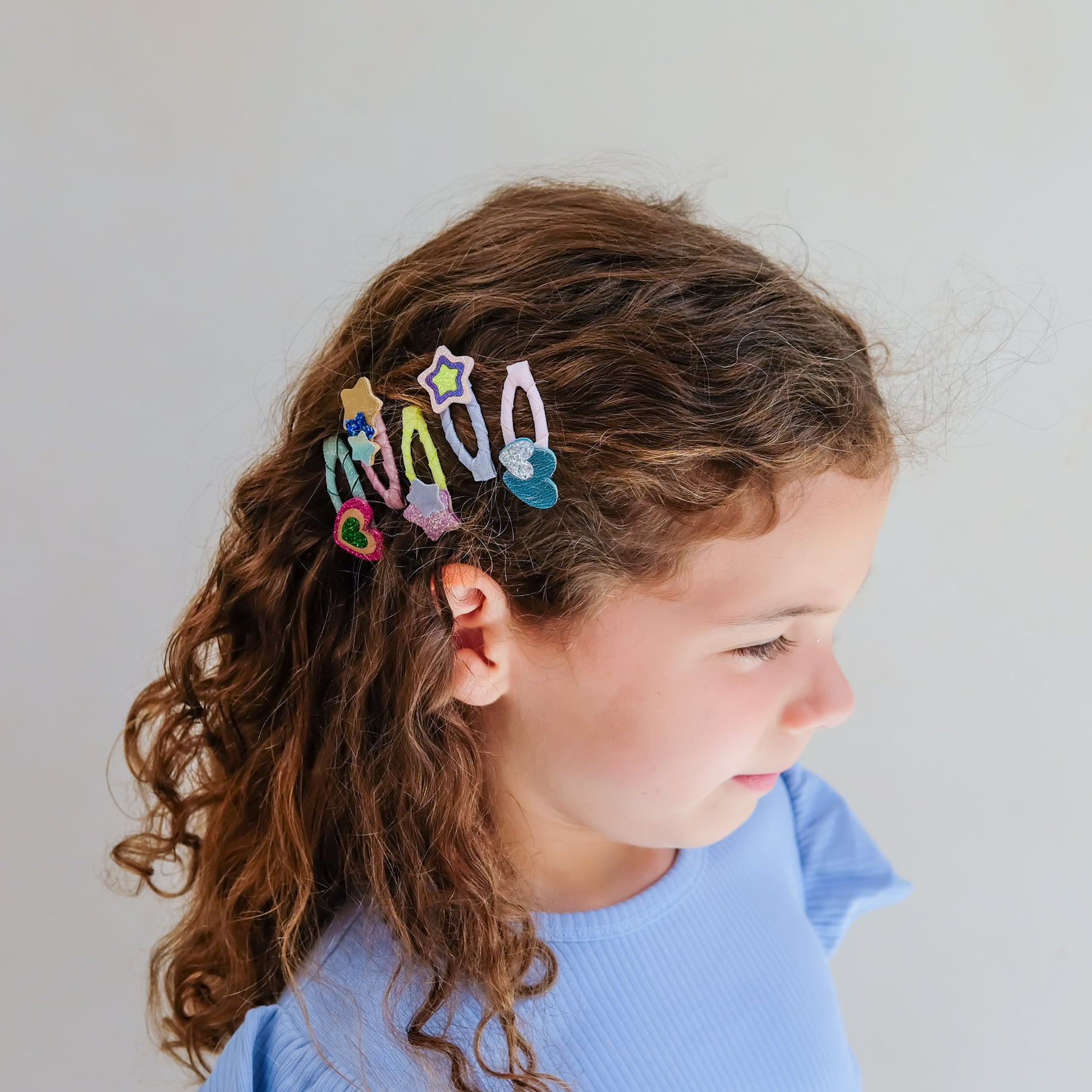 Mimi & Lula - Hearts Stars Mini Clips Bright Multi
