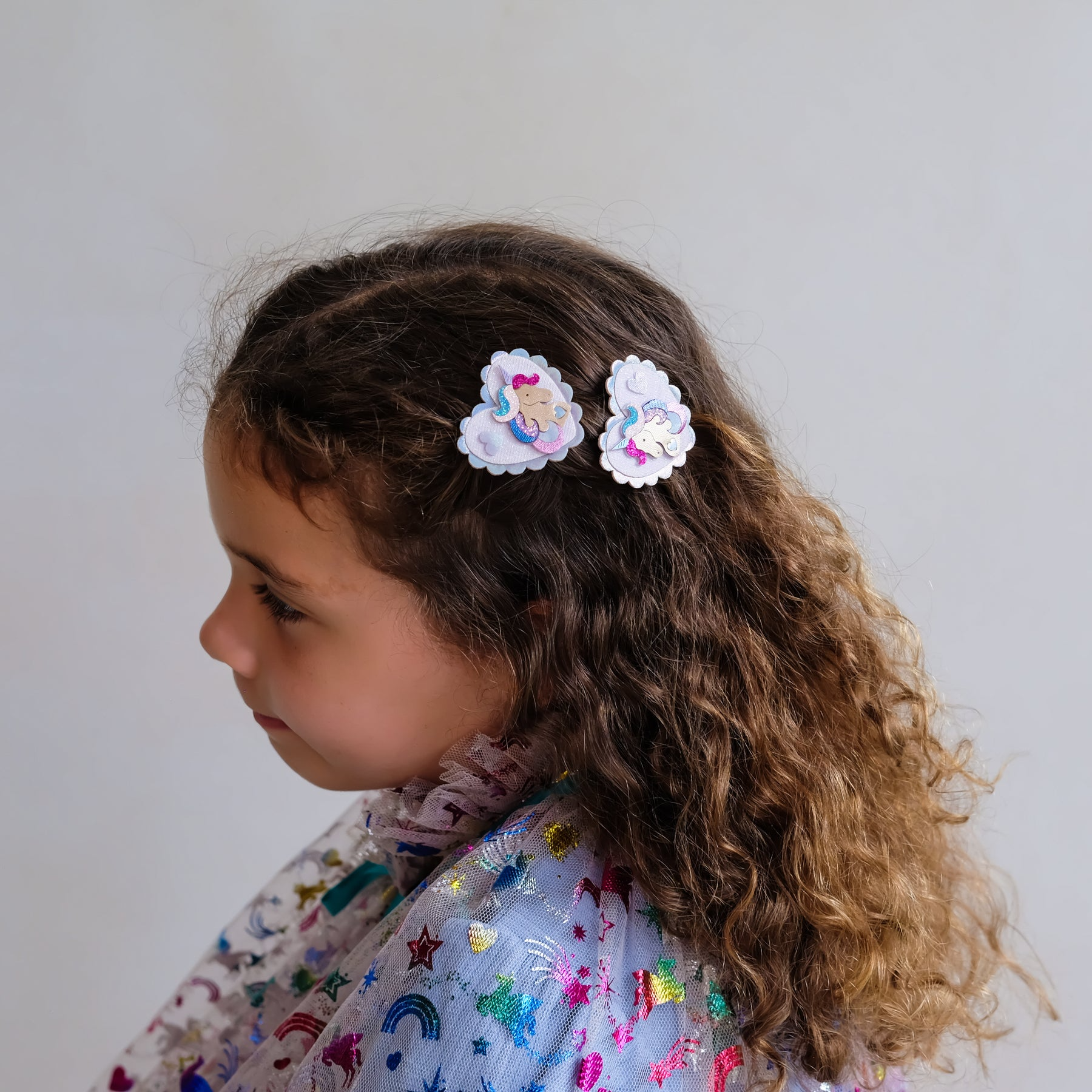 Mimi & Lula - Unicorn Heart Salon Clips Pink