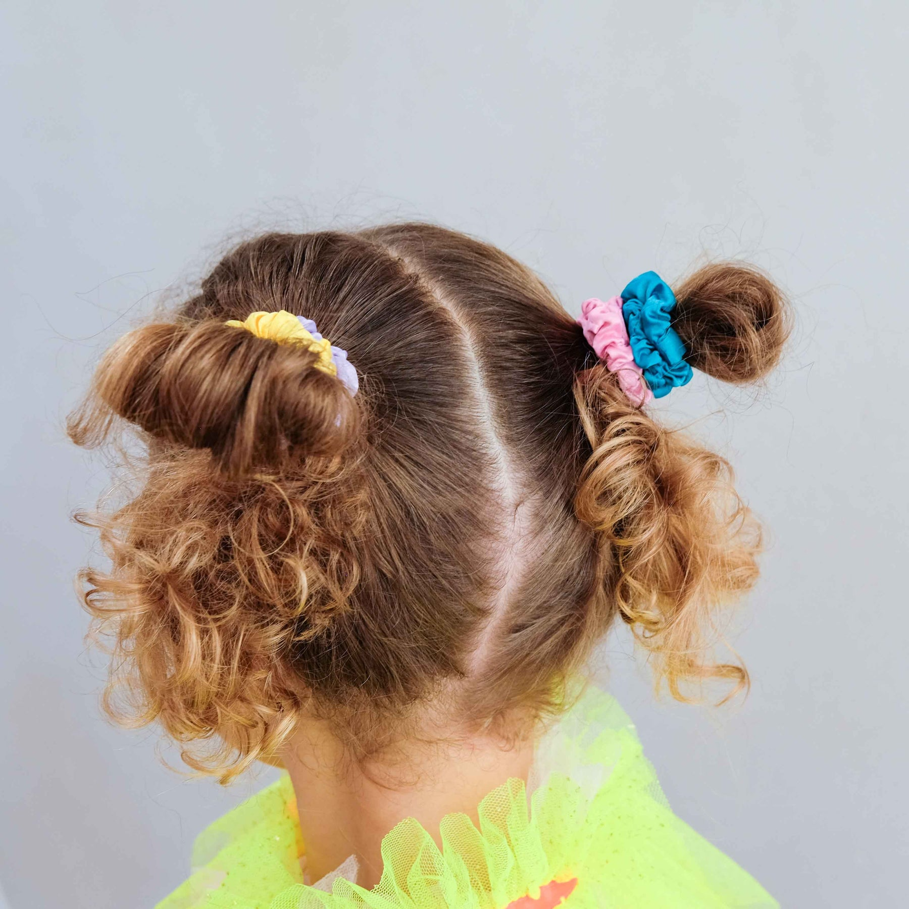 Mimi & Lula - Bright Satin Scrunchies Bright Multi