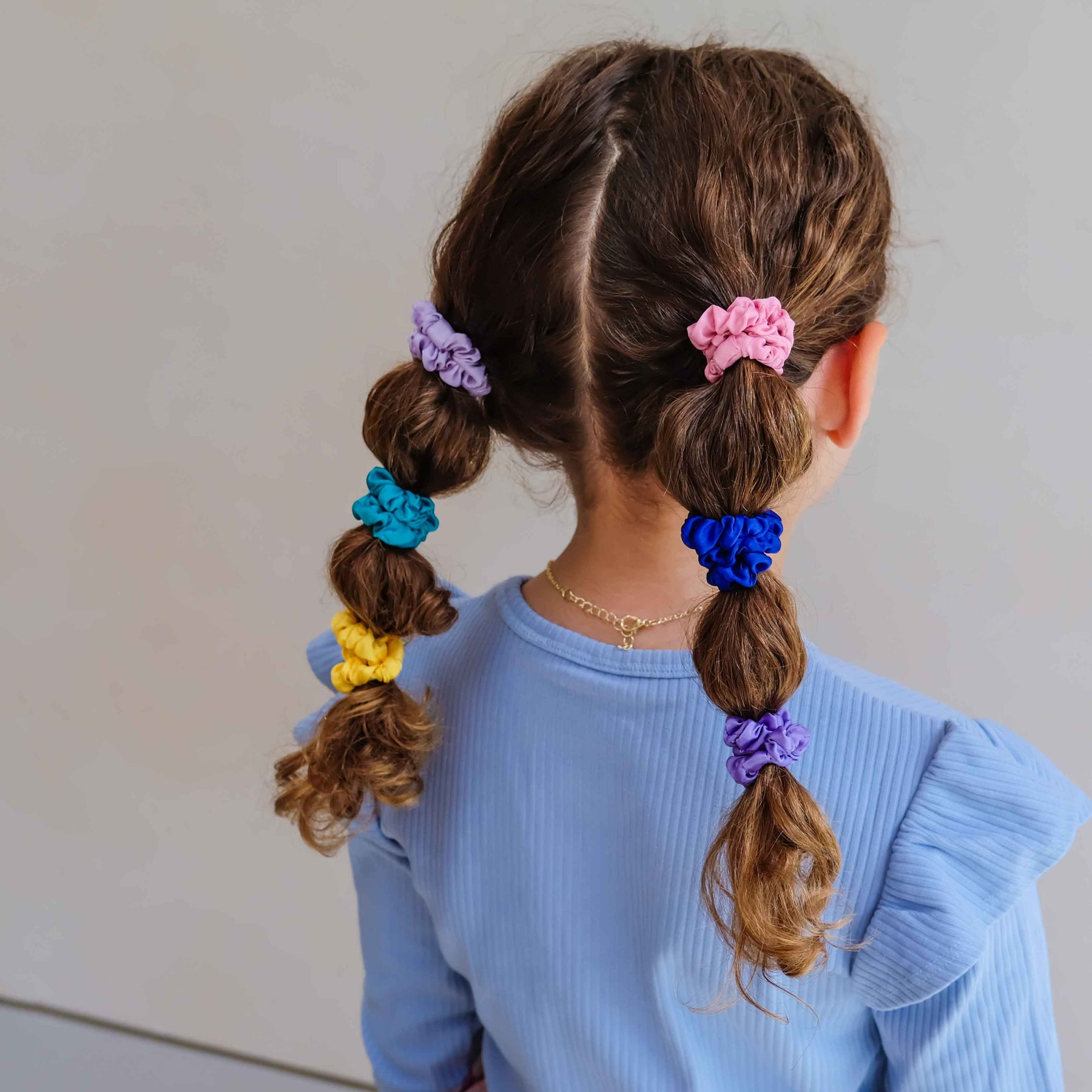 Mimi & Lula - Bright Satin Scrunchies Bright Multi