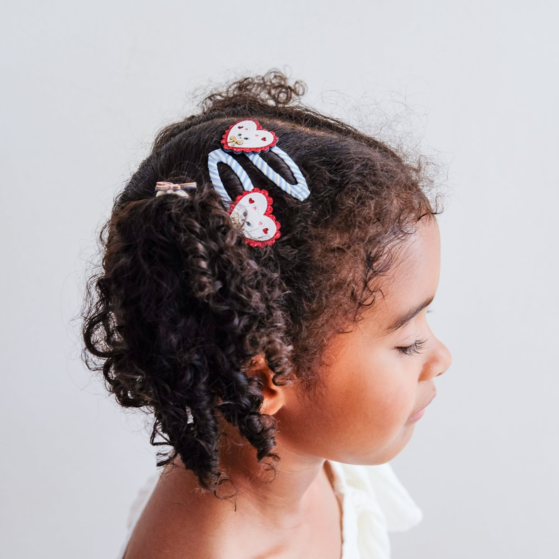 Mimi & Lula - Scallop Heart Clips Blue