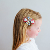Mimi & Lula - Scallop Heart Clips Blue