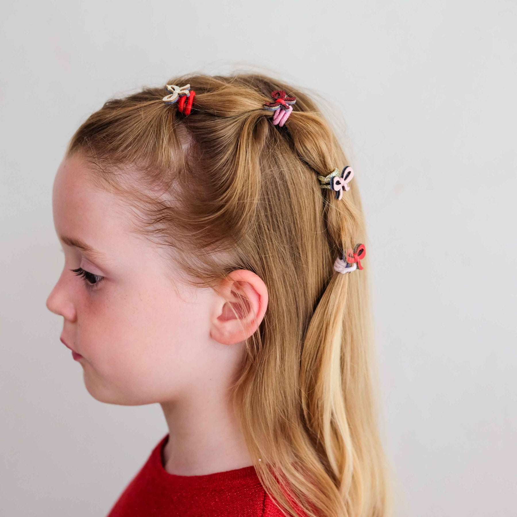 Mimi & Lula - Hair Ties - Cutesy Bow Mini Ties Red