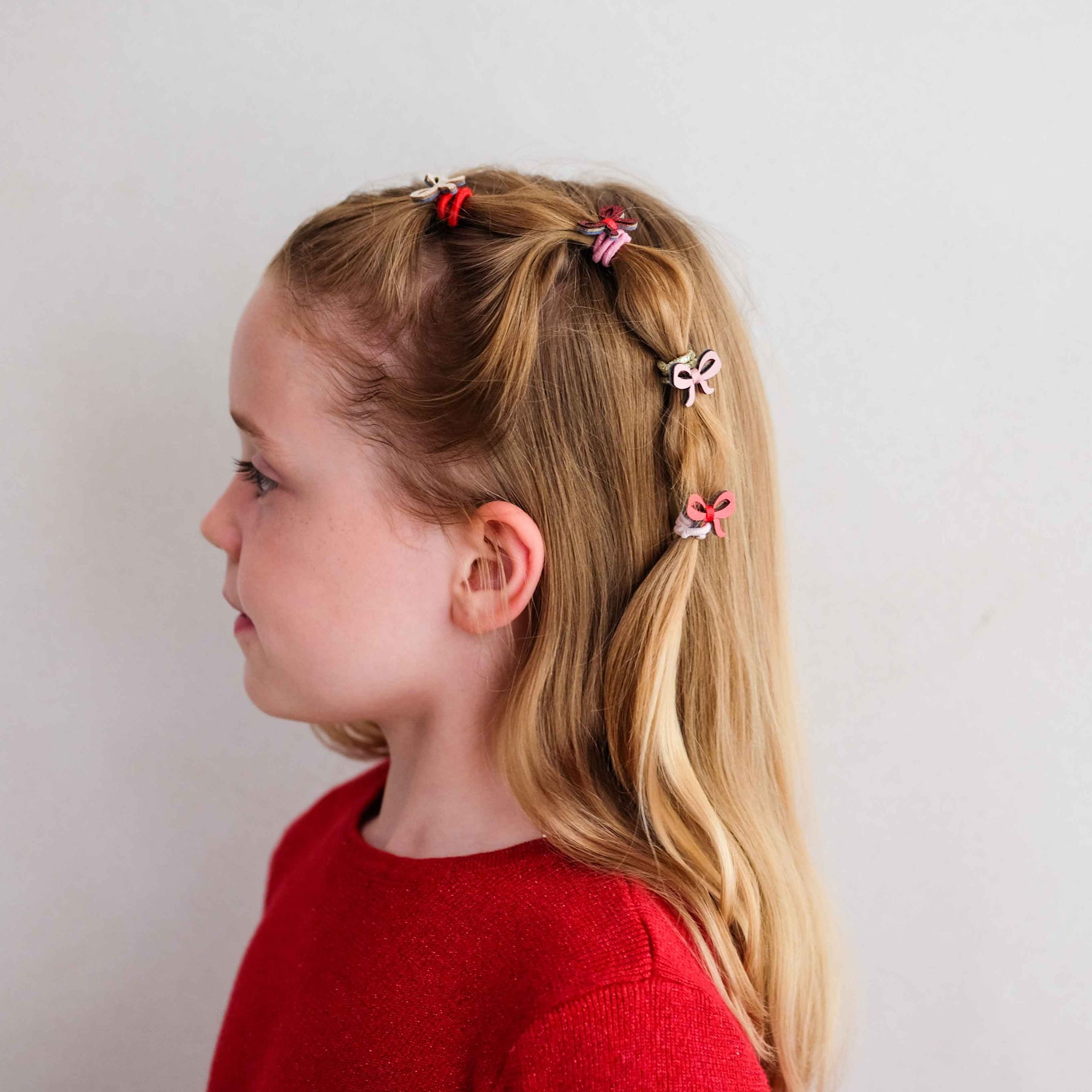 Mimi & Lula - Hair Ties - Cutesy Bow Mini Ties Red