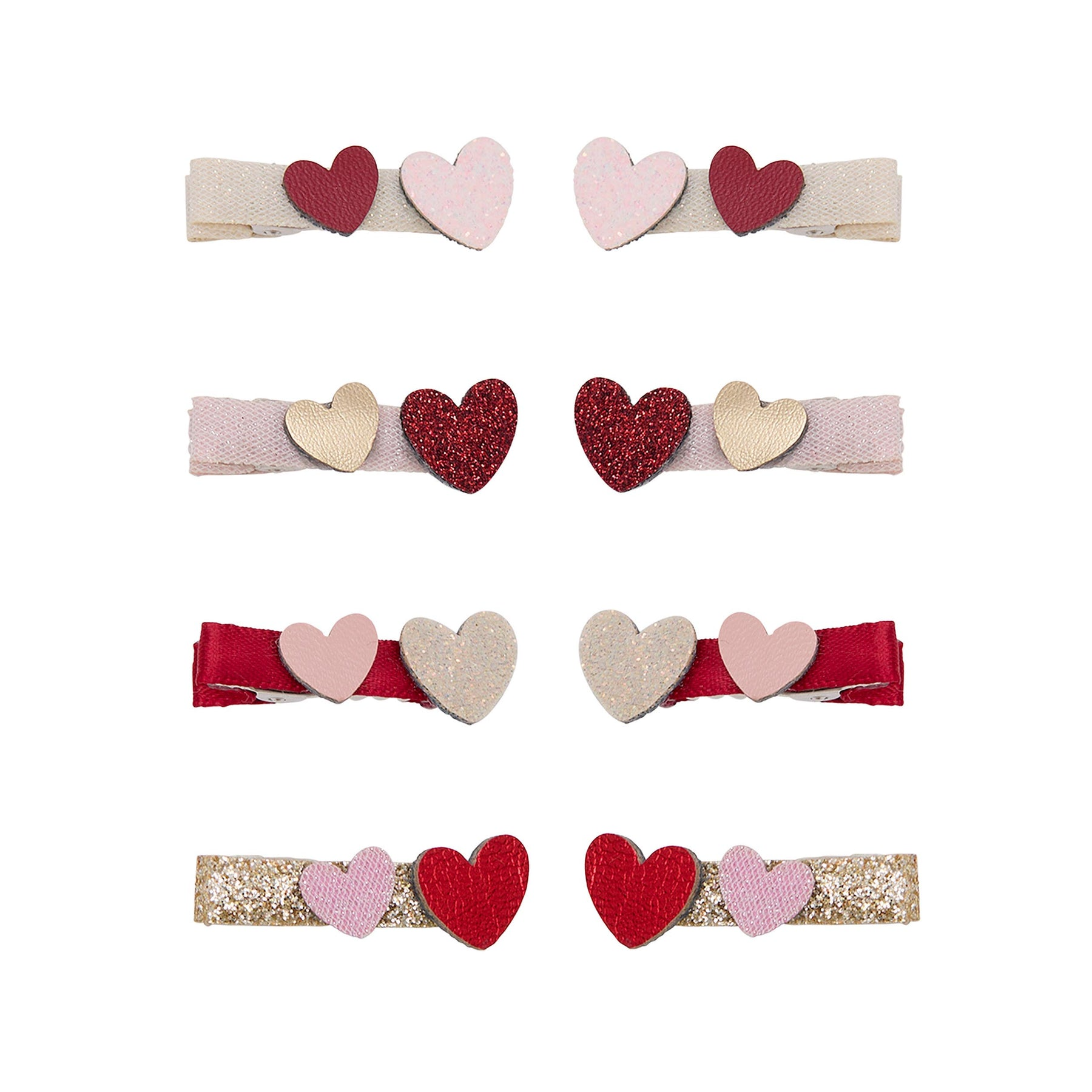 Mimi & Lula - Teeny Heart Salon Clips Red