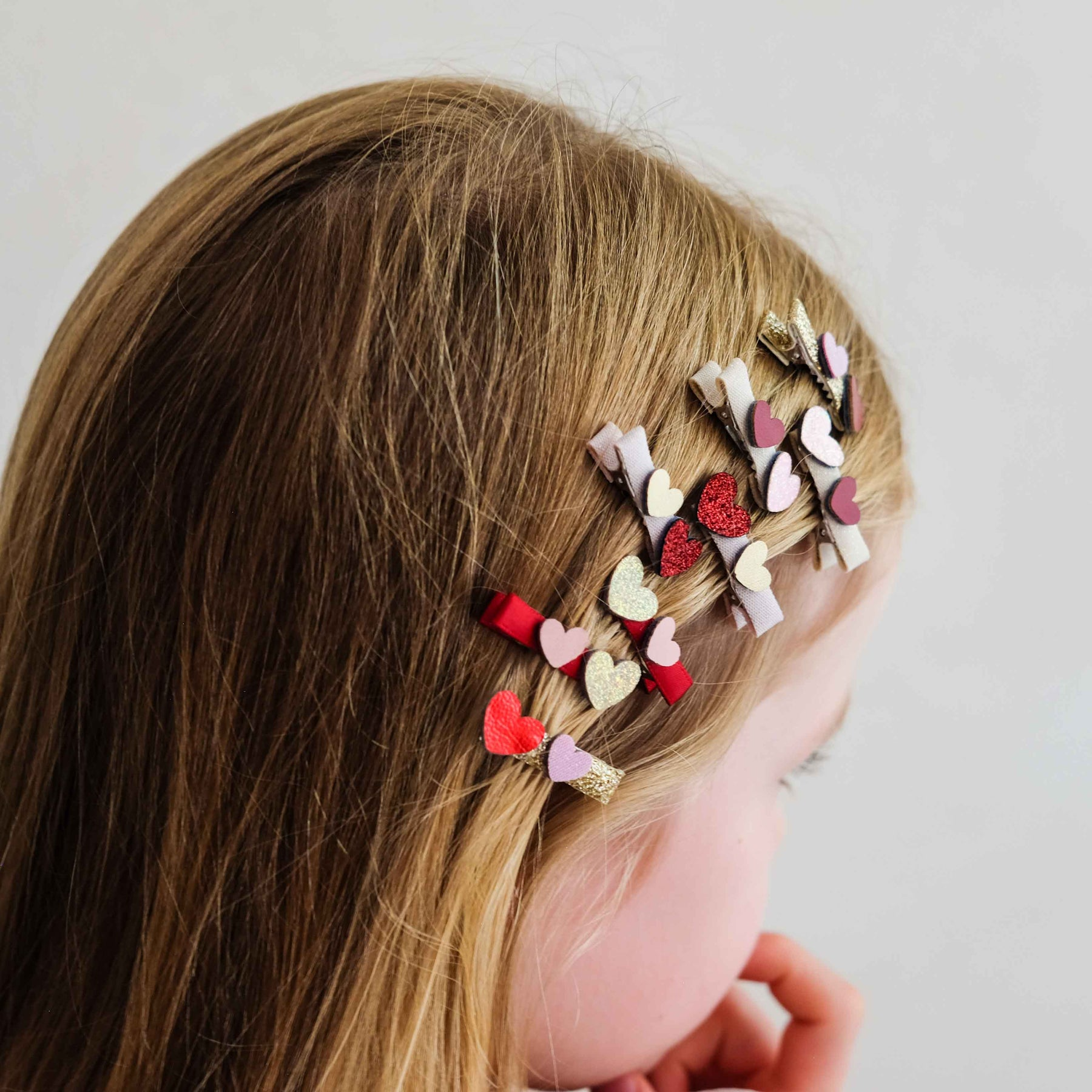 Mimi & Lula - Teeny Heart Salon Clips Red