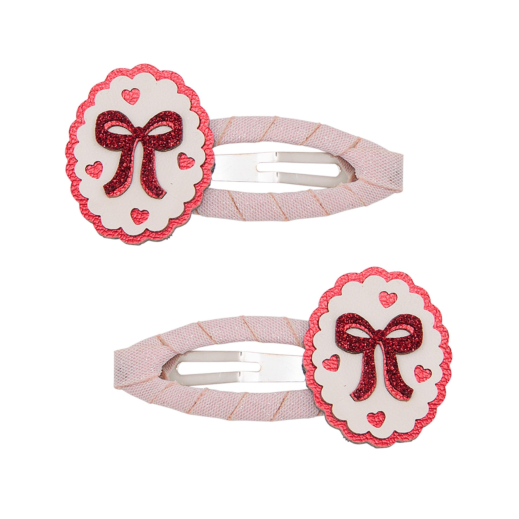 Mimi & Lula - Framed Bow Clips Pink