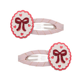 Mimi & Lula - Framed Bow Clips Pink