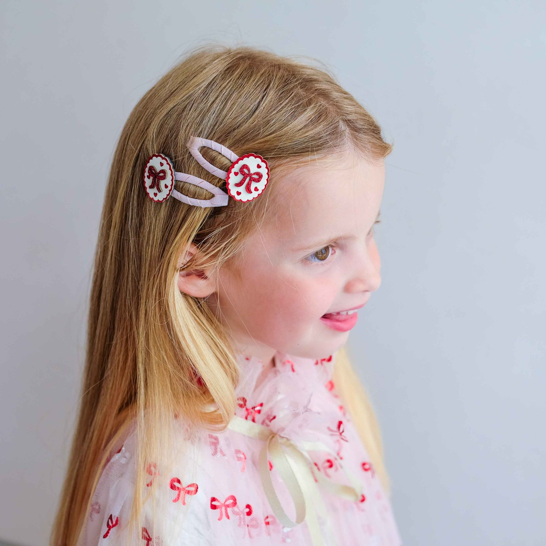 Mimi & Lula - Framed Bow Clips Pink