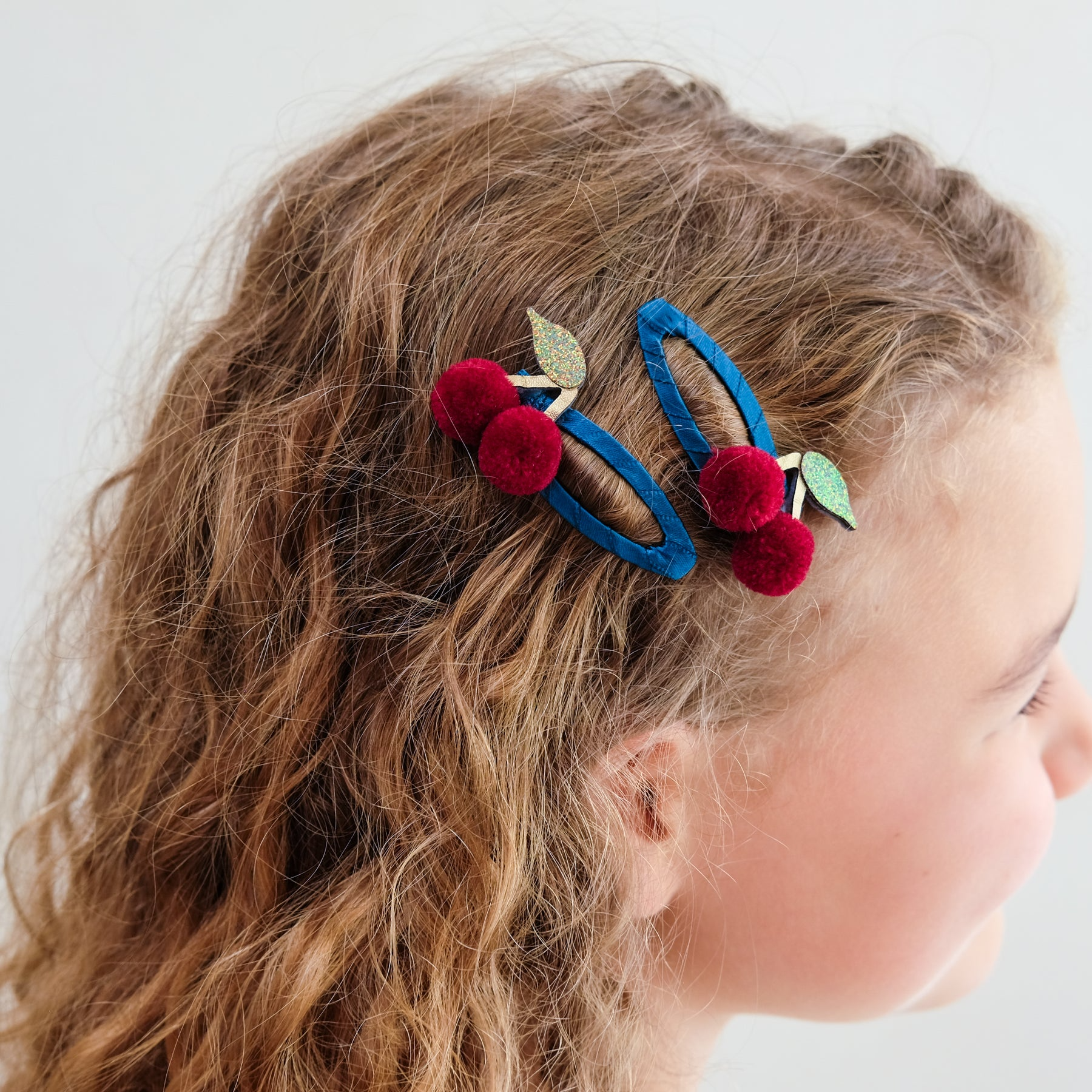 Mimi & Lula - Pom Cherries Clips Teal Multi