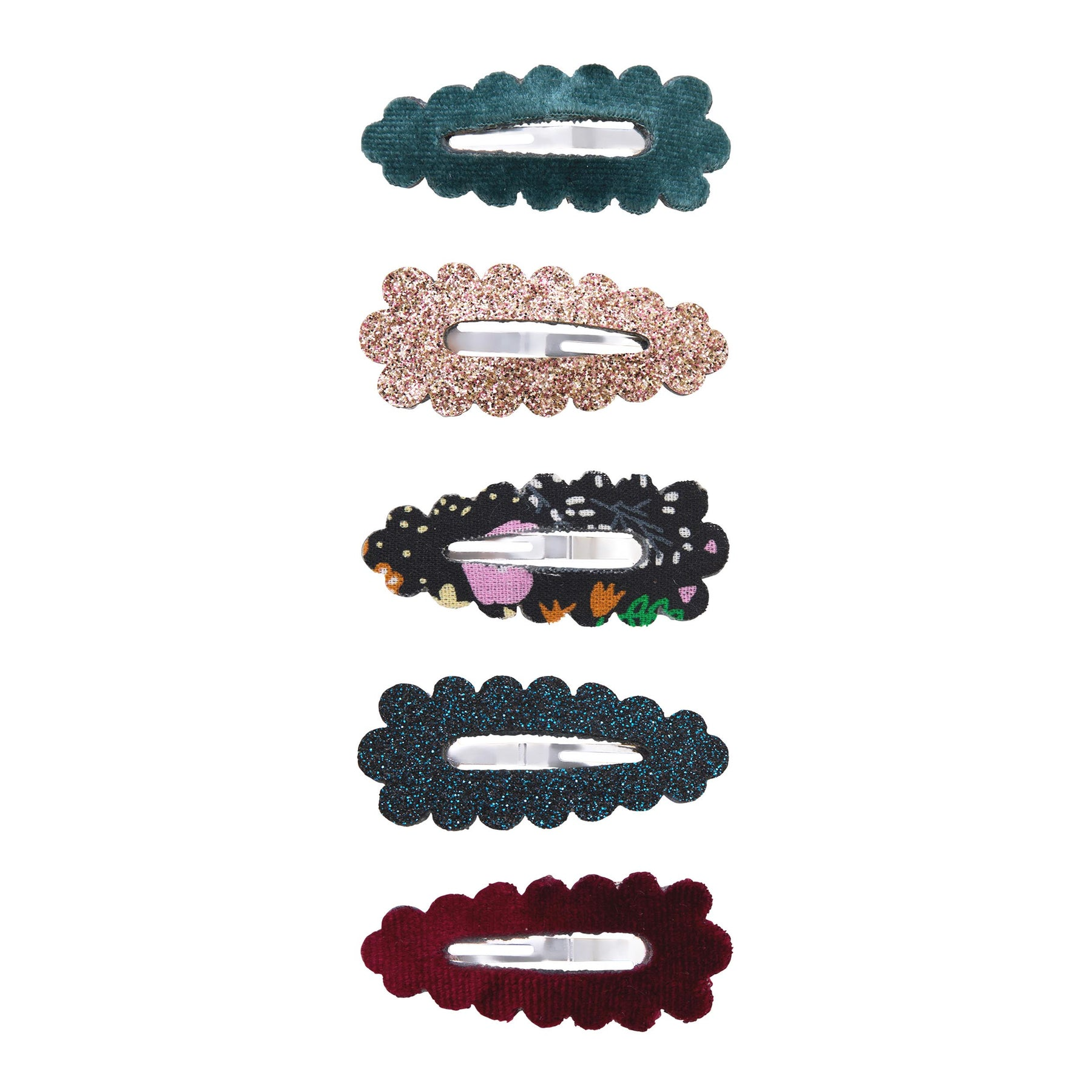 Mimi & Lula - Berry Scallop Mini Clips Dark Multi