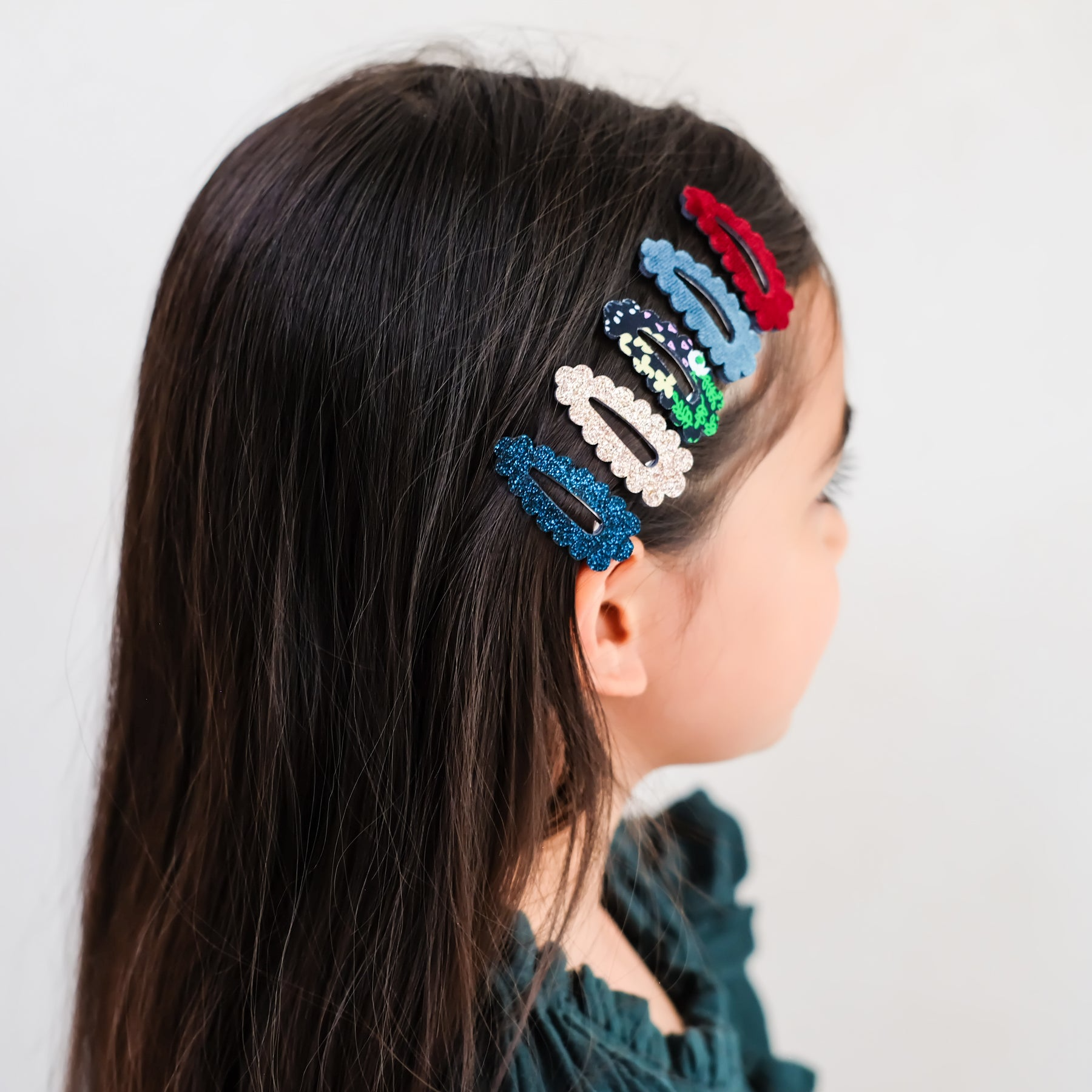 Mimi & Lula - Berry Scallop Mini Clips Dark Multi