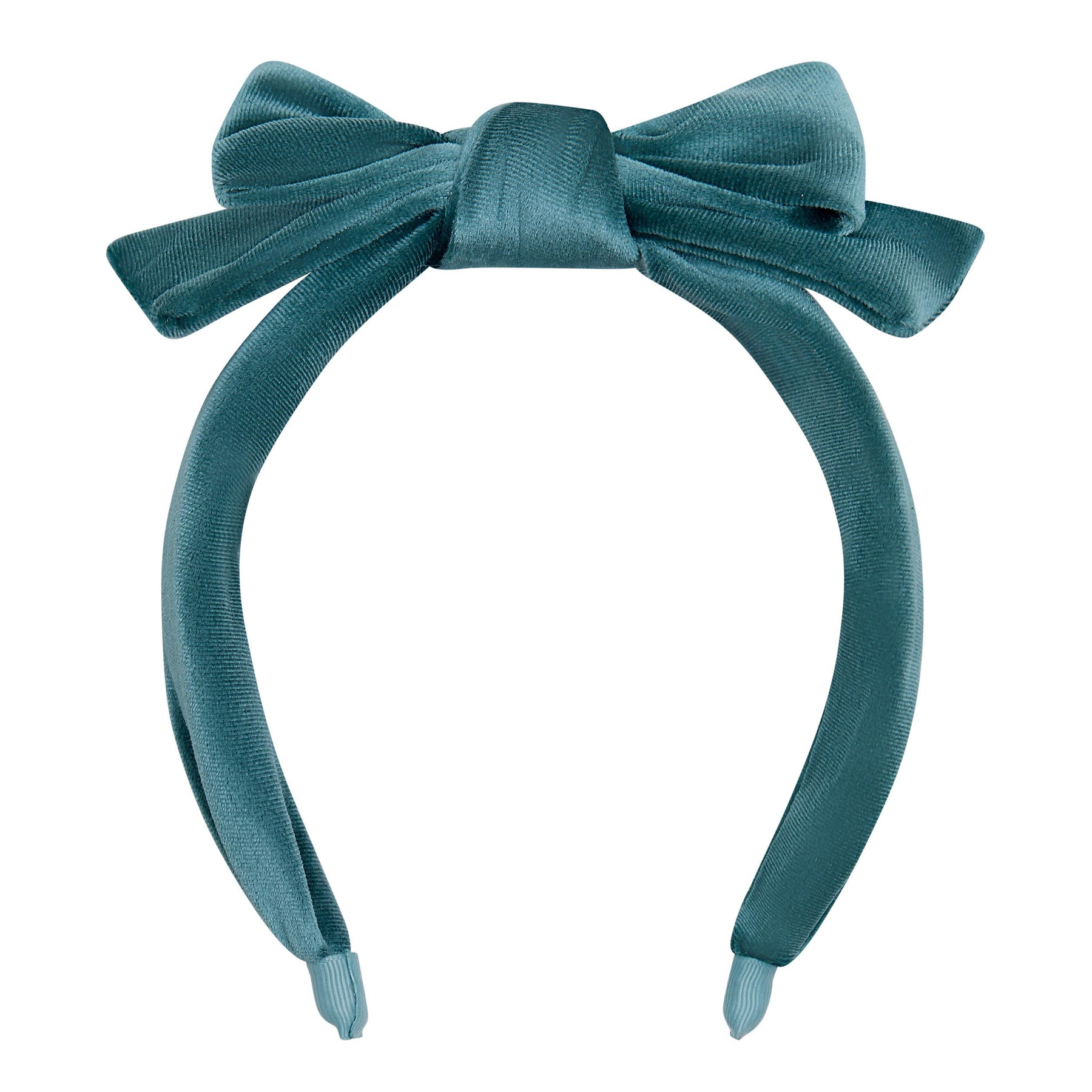 Mimi & Lula - Teal Velvet Edie Bow  Headband