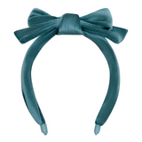 Mimi & Lula - Teal Velvet Edie Bow  Headband