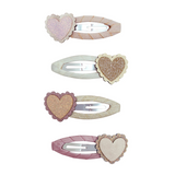 Mimi & Lula - Scallop Heart Clips Pink