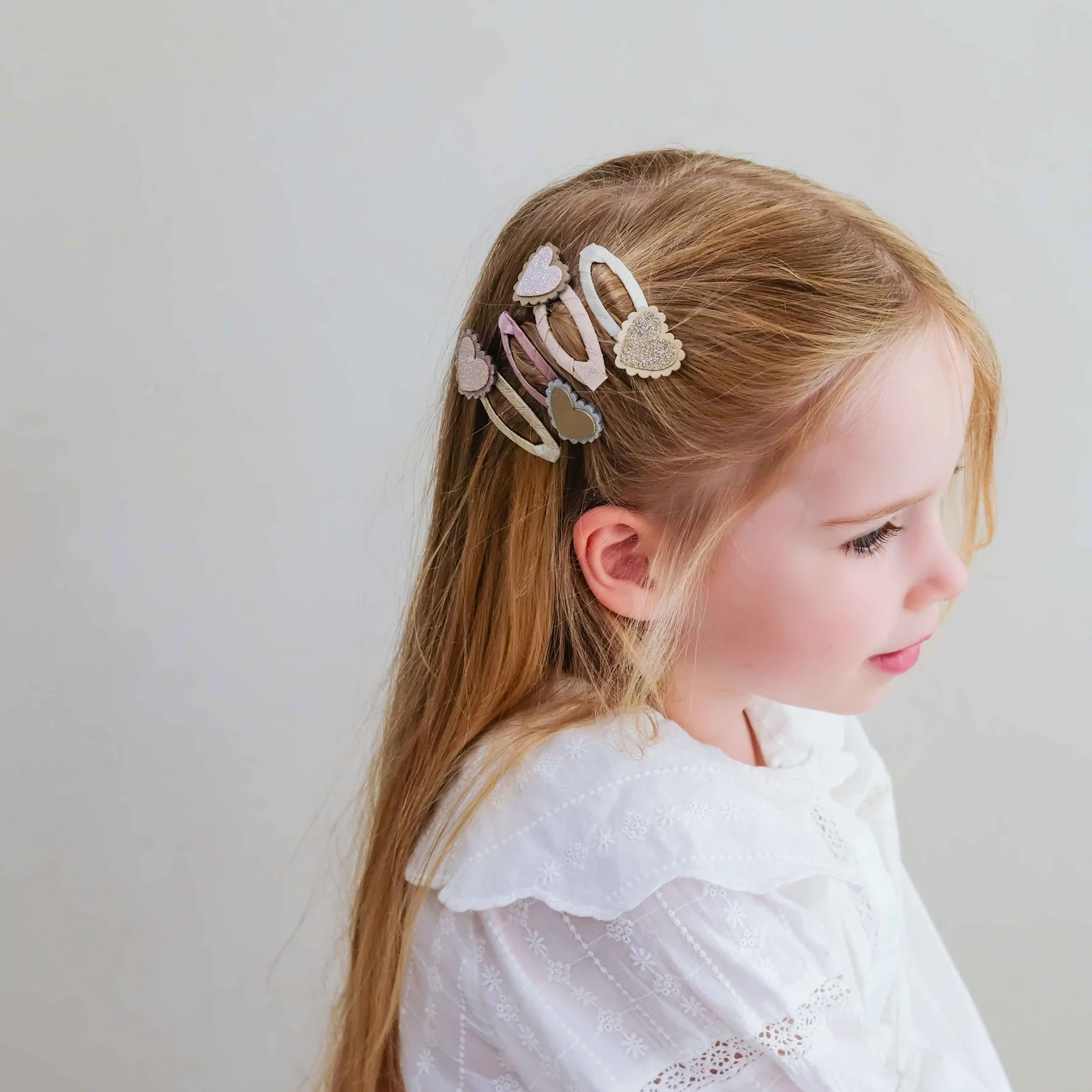 Mimi & Lula - Scallop Heart Clips Pink