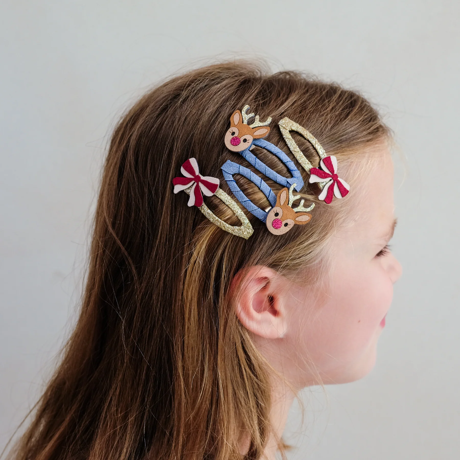 Mimi & Lula - Rudolph Bow Clips Multi