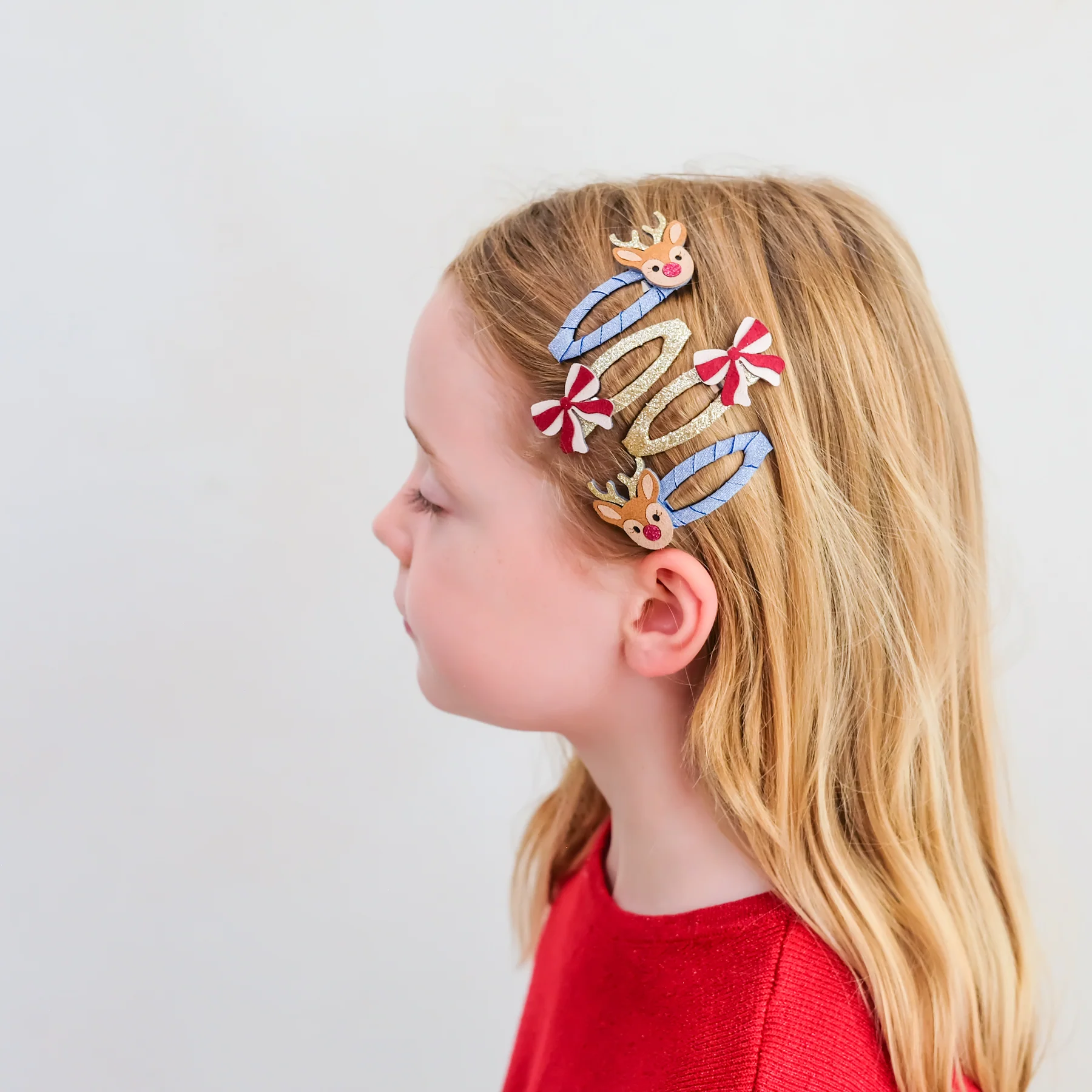 Mimi & Lula - Rudolph Bow Clips Multi