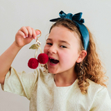 Mimi & Lula - Teal Velvet Edie Bow  Headband