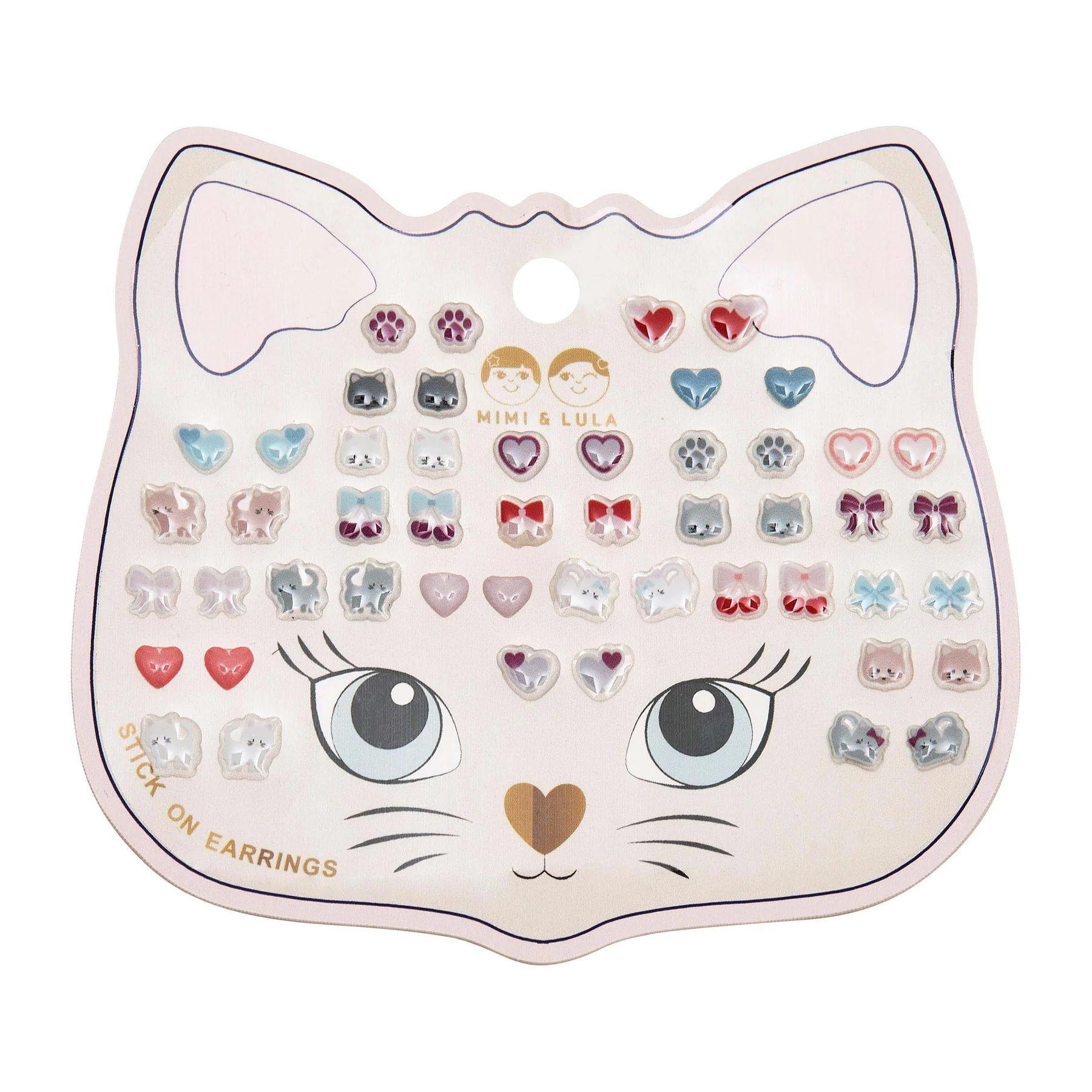 Mimi & Lula - Kittybow Stick On Earrings