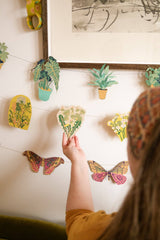 East End Press - Colourful Butterflies Sewn Garland