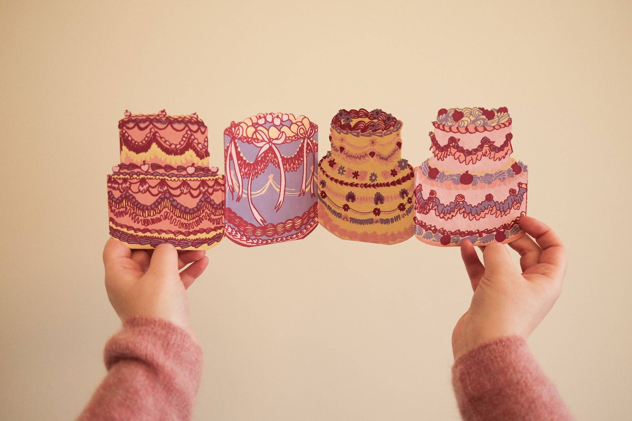 East End Press - Birthday Cake Concertina Greeting Card