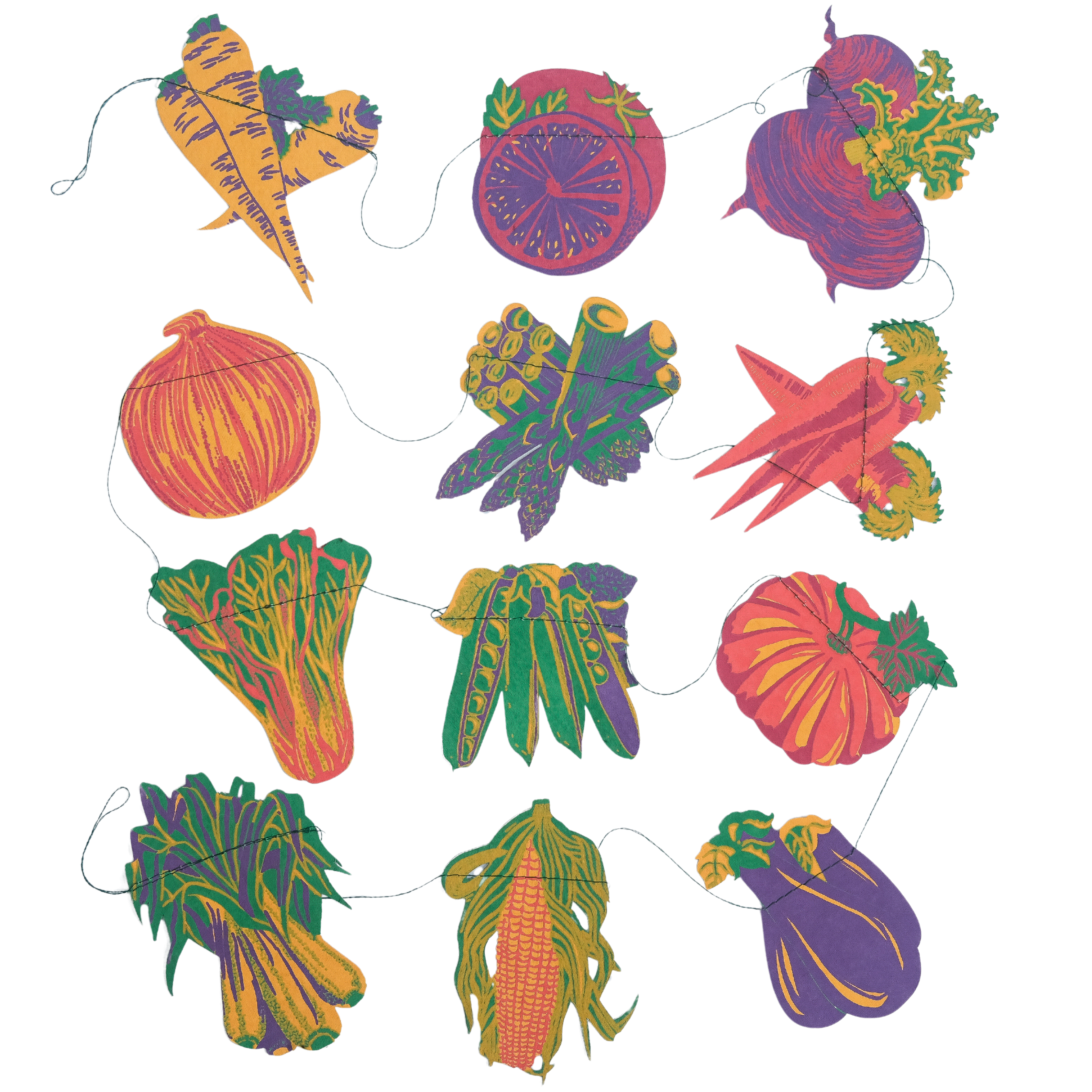 East End Press - Vegetable Sewn Garland