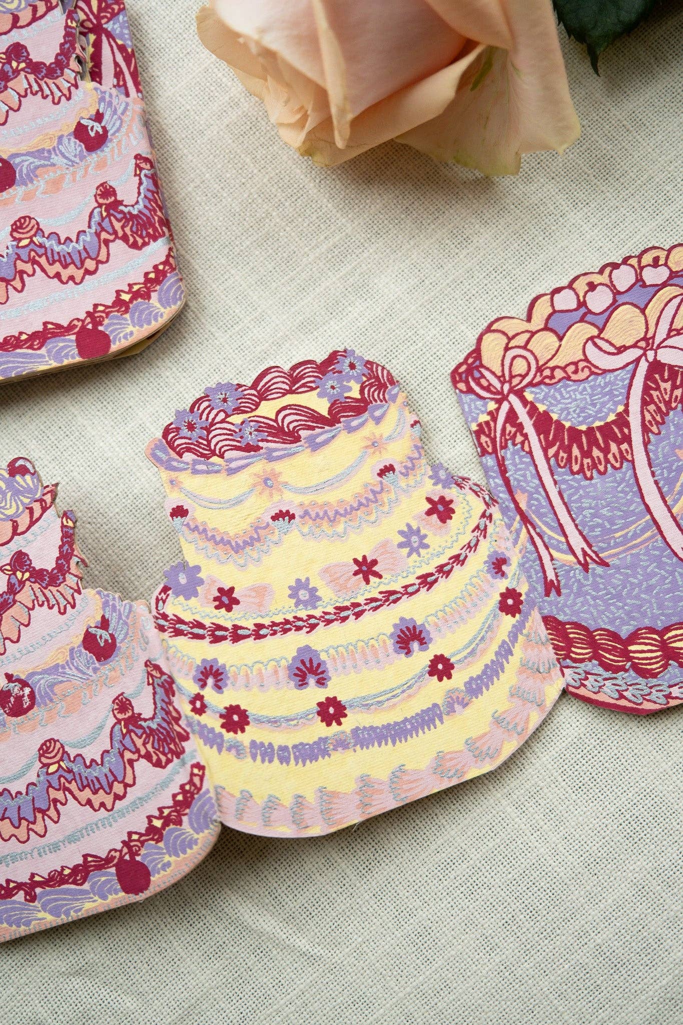 East End Press - Birthday Cake Concertina Greeting Card