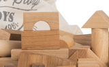 Wooden Story - Natural Blocks in Sack - 100 piece