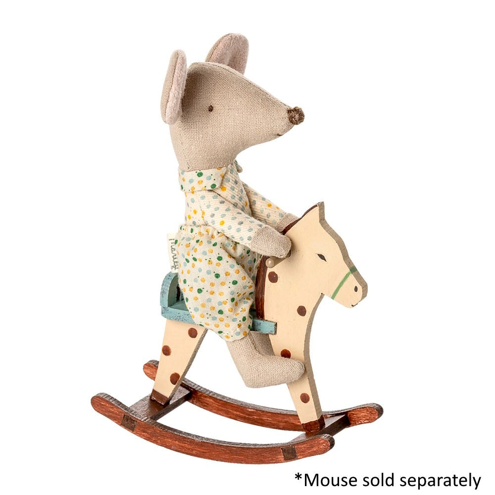 Maileg - Rocking Horse Mouse Spotted