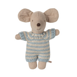 Maileg - Baby Mouse in Carry Cot - Blue