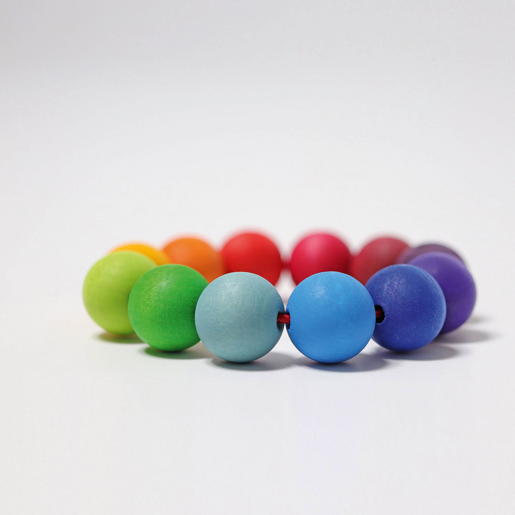 Grimm's - Grasping Toy Bead Ring Rainbow