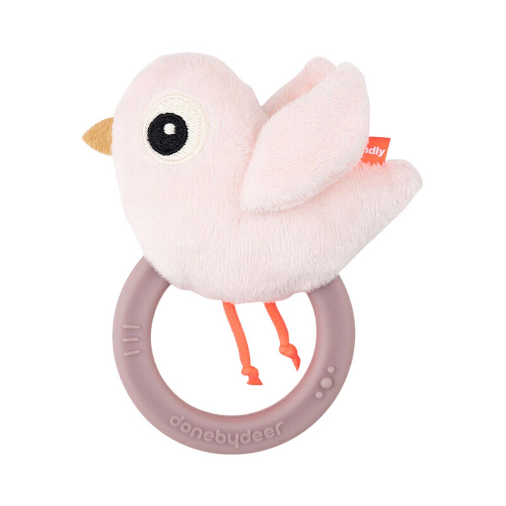 Rattle Teether Birdee - Powder