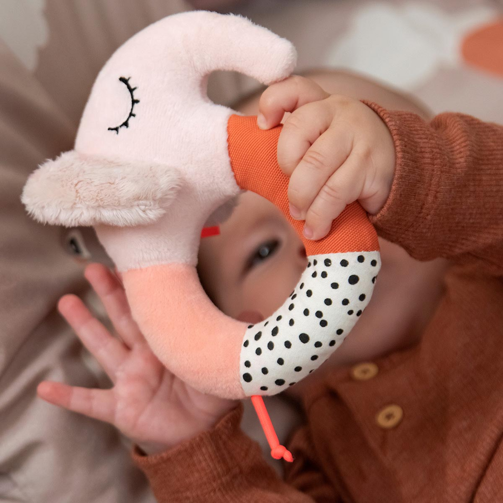 Sensory Ring Rattle Elephant - Powder
