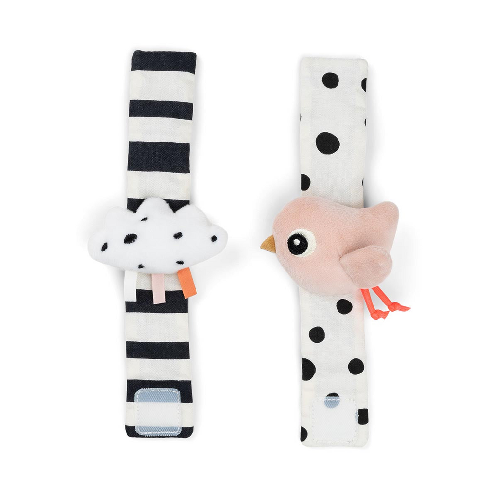Wrist Rattle 2pc - Clouds Blue