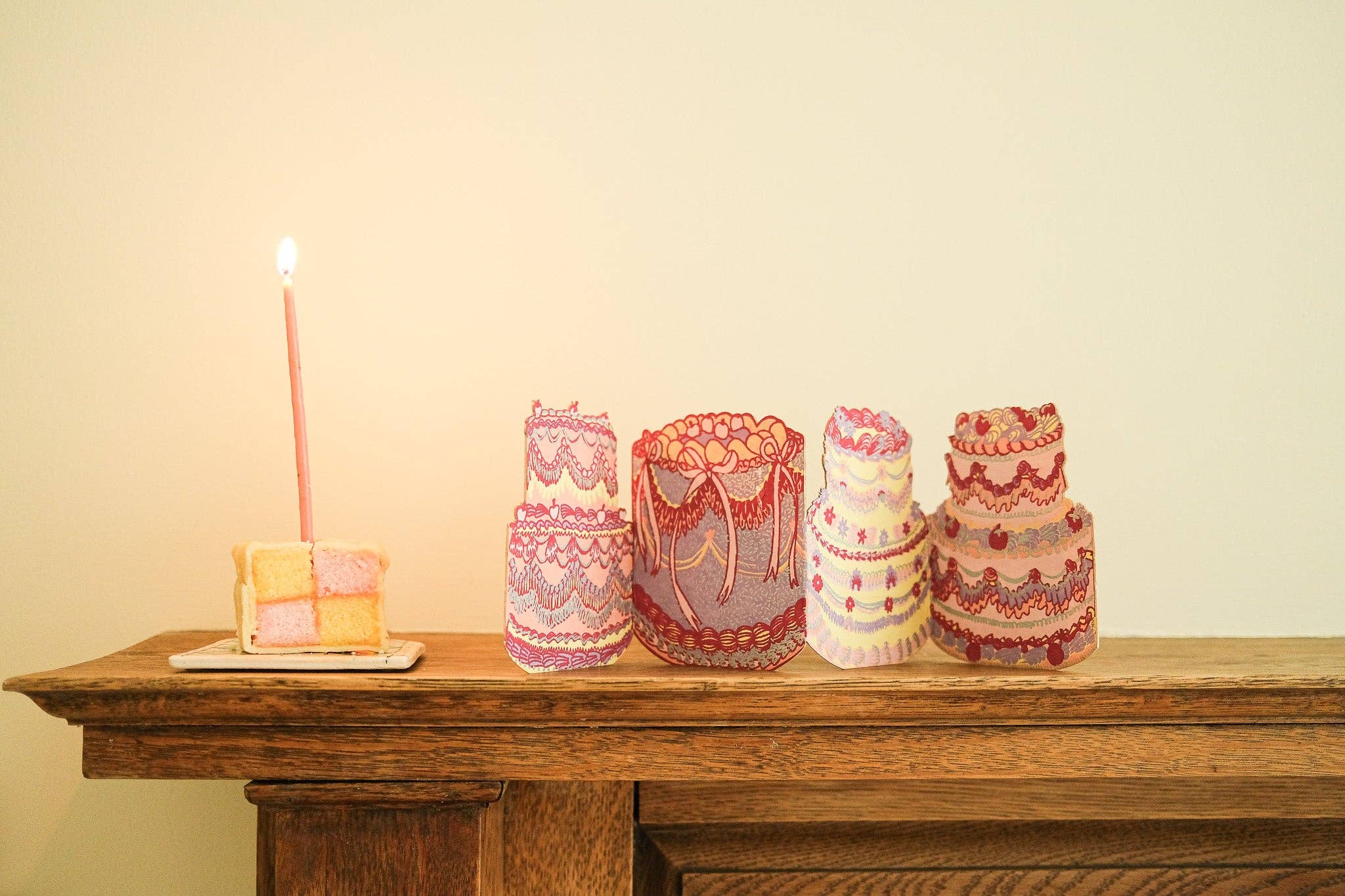 East End Press - Birthday Cake Concertina Greeting Card