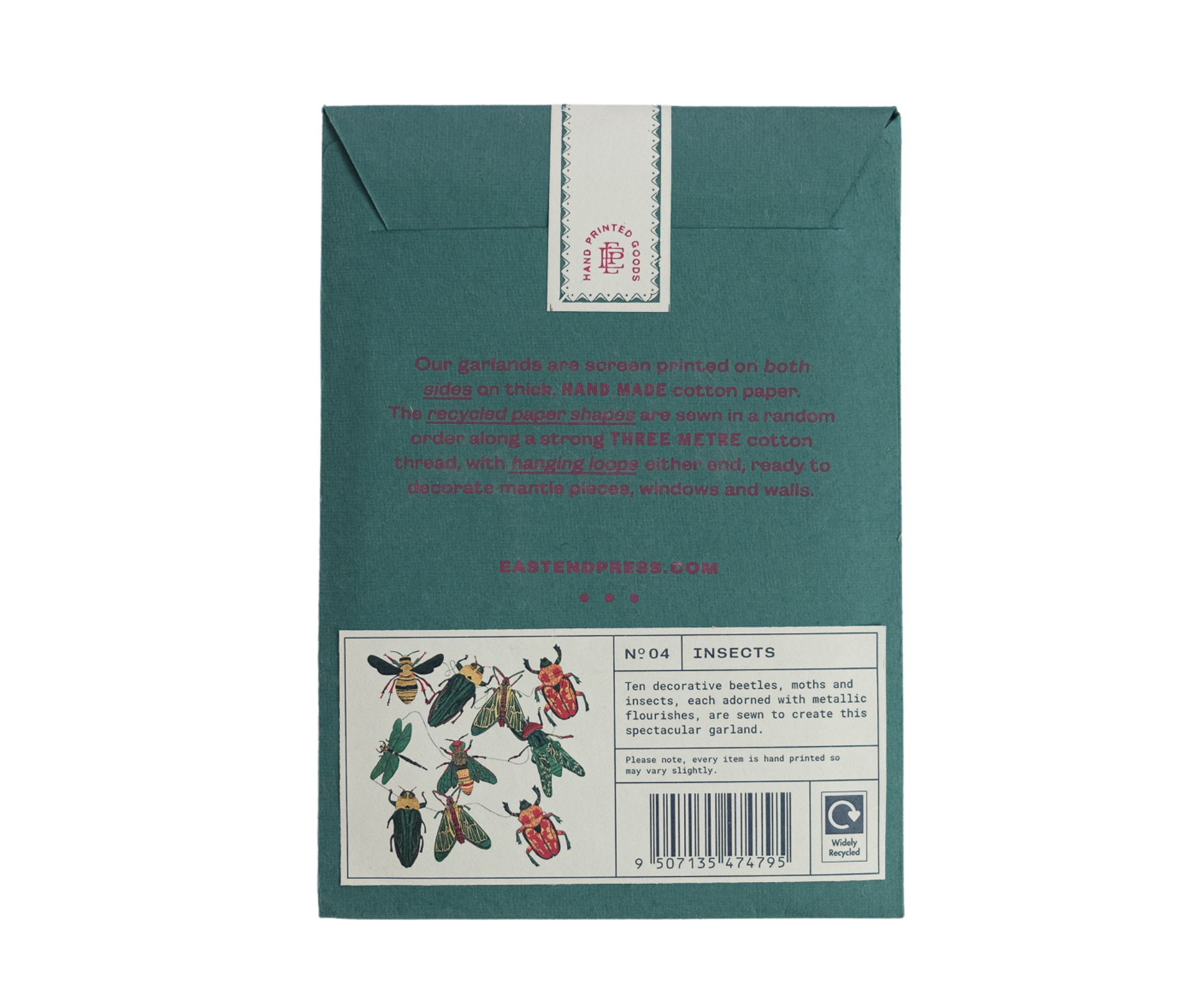 East End Press - Insects Sewn Garland