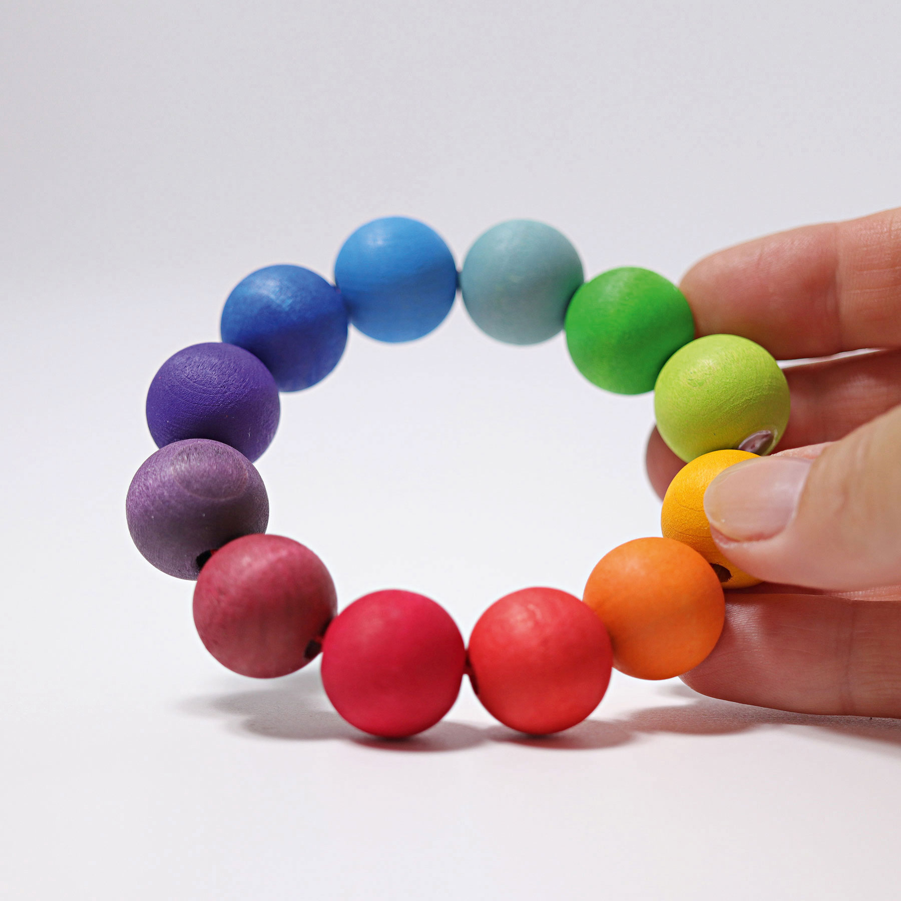 Grimm's - Grasping Toy Bead Ring Rainbow
