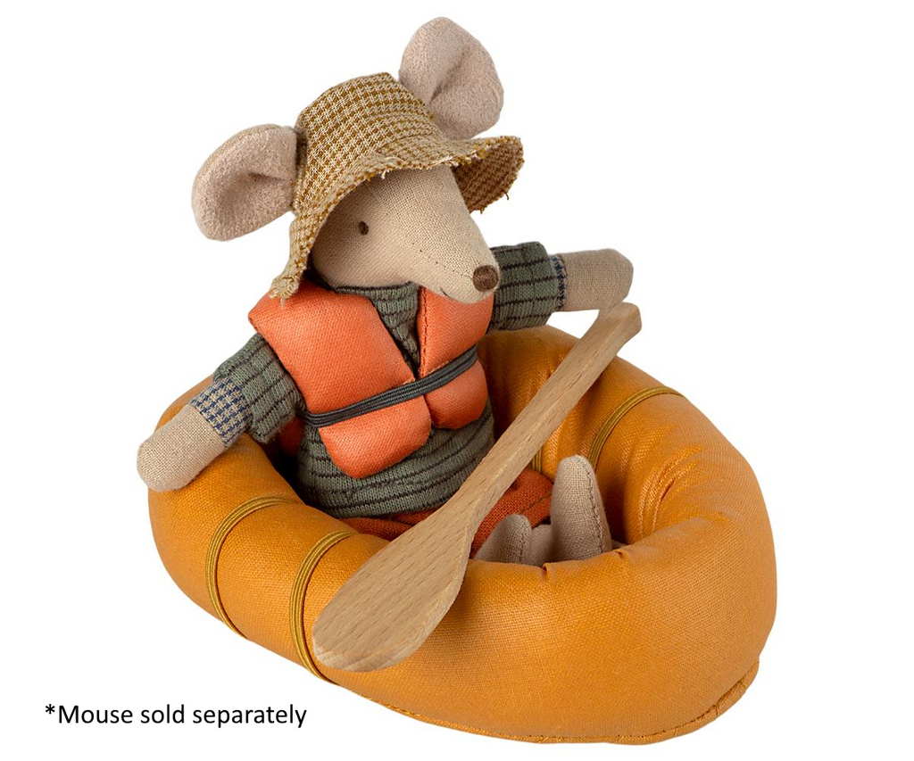 MAILEG - MOUSE RUBBER BOAT DUSTY YELLOW