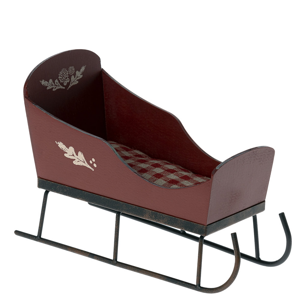 MAILEG - SLEIGH FOR MINI PIXY RED