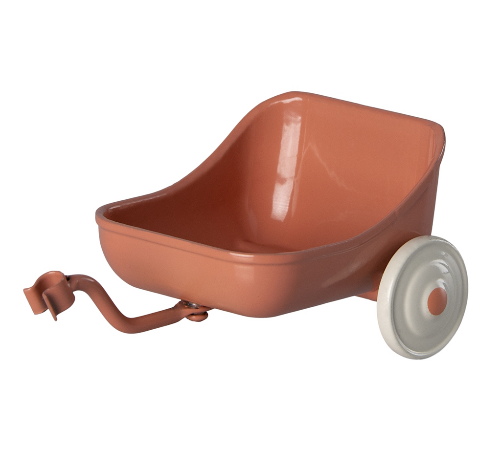 MAILEG - TRICYCLE TRAILER MOUSE - CORAL