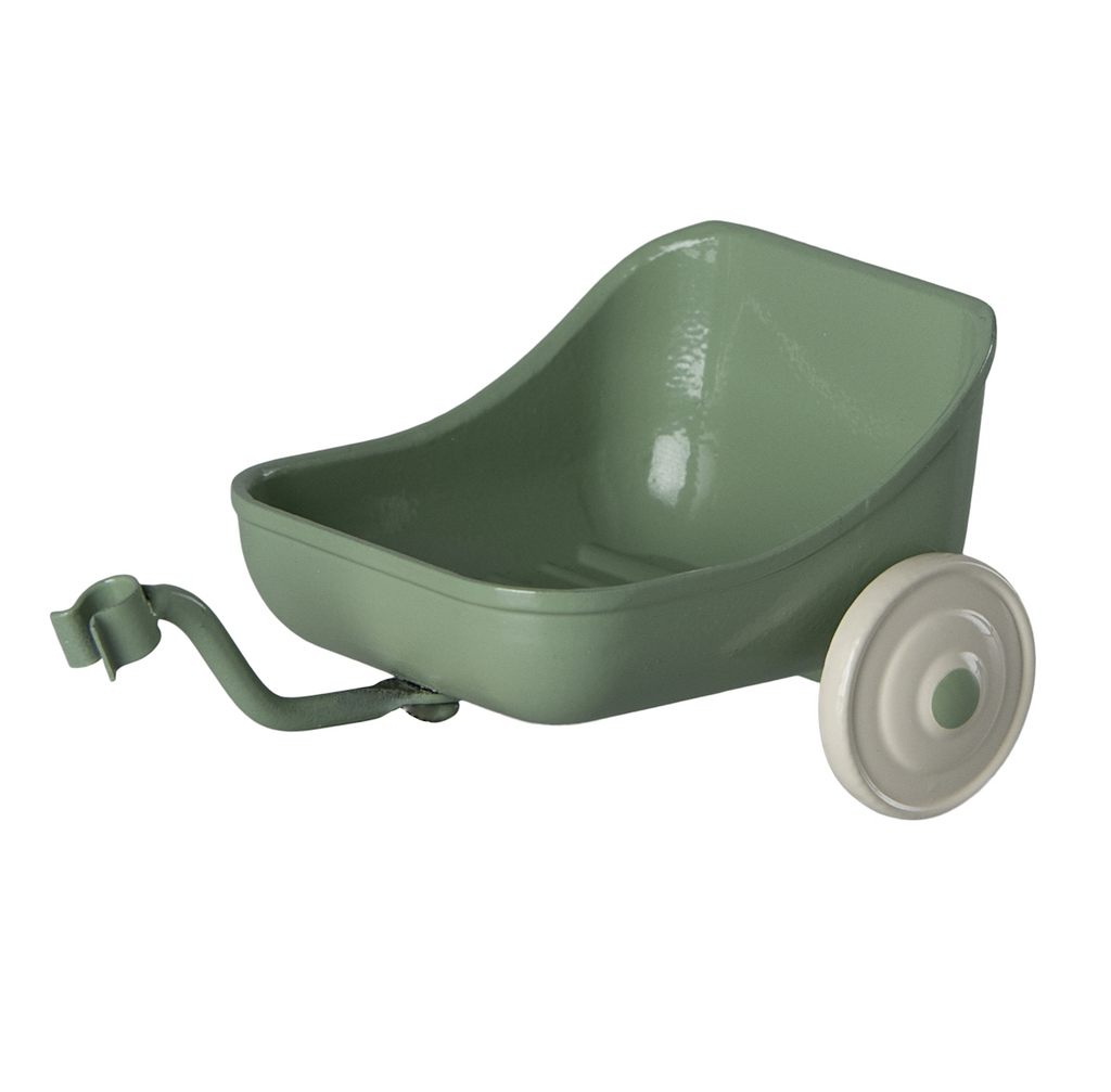 MAILEG - TRICYCLE TRAILER MOUSE - GREEN *PRE ORDER DUE LATE APRIL*