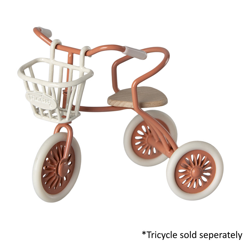 Maileg - Tricycle Basket Mouse White