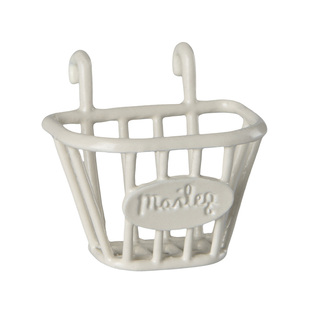MAILEG - TRICYCLE BASKET MOUSE WHITE