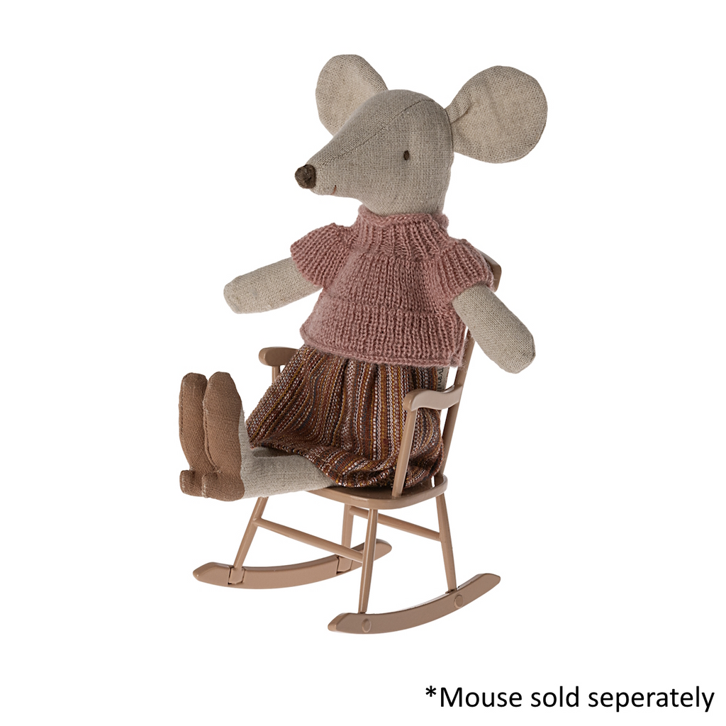 Maileg - Rocking Chair Mouse - Dark Powder