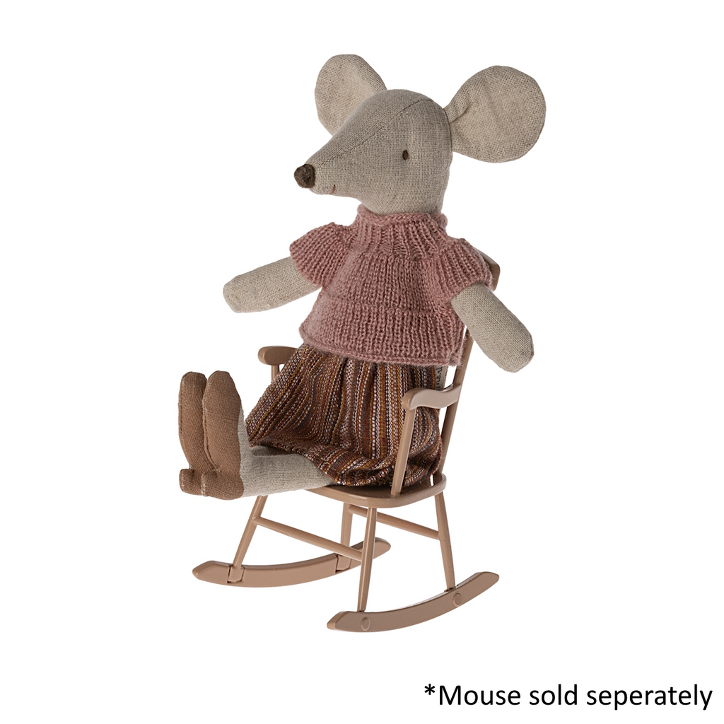 MAILEG - ROCKING CHAIR MOUSE - DARK POWDER