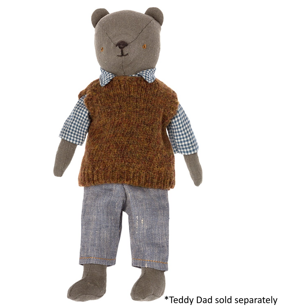 MAILEG - SHIRT, PULLOVER & PANTS FOR TEDDY DAD